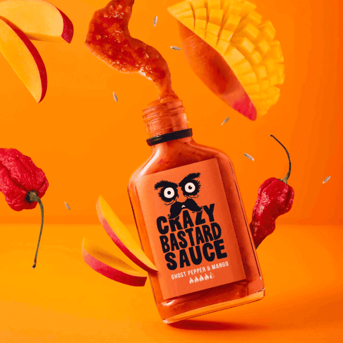 CRAZY BASTARD SAUCE - PIMENT FANTÖME ET MANGUE - 4/5