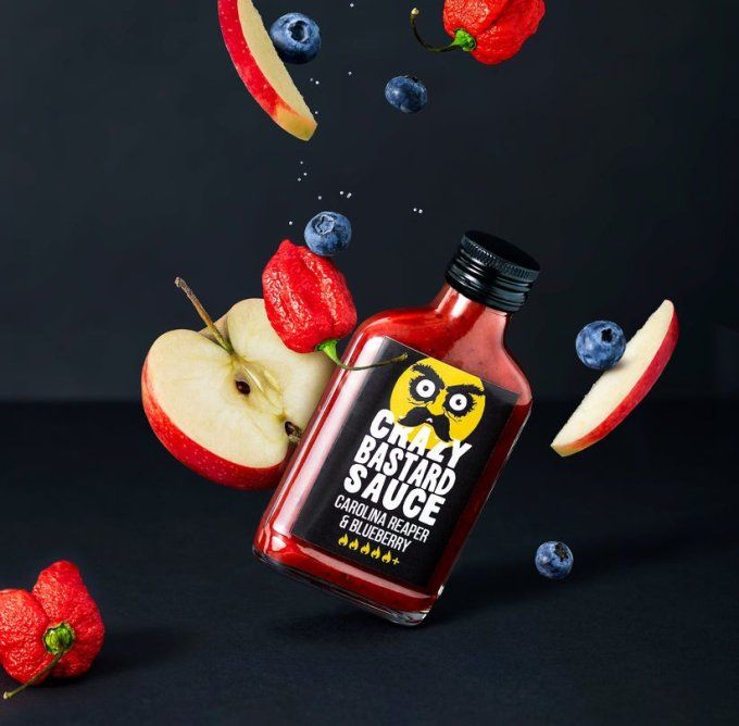 CRAZY BASTARD SAUCE - CAROLINA REAPER ET MYRTILLES - 5/5+