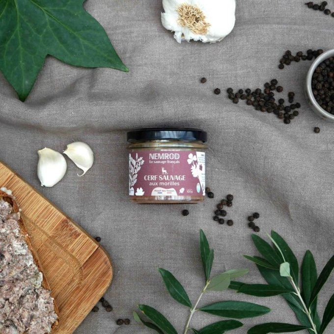 TERRINE DE CERF SAUVAGE AUX MORILLES