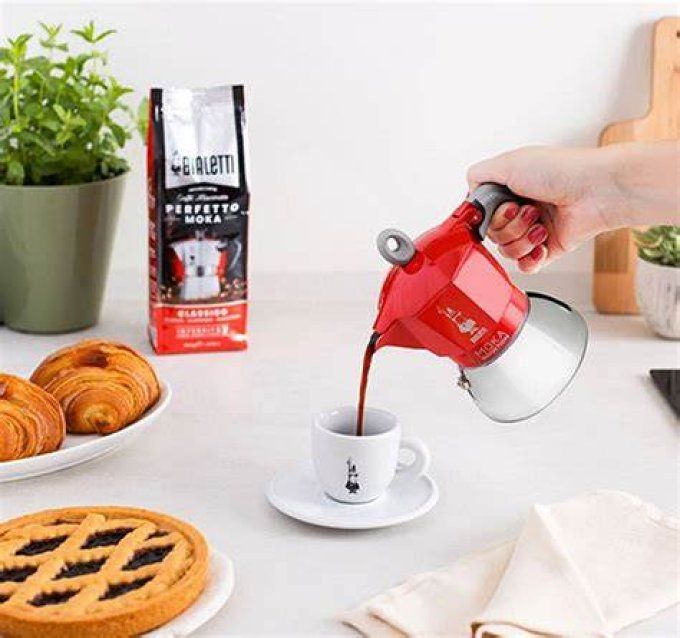 BIALETTI MOKA INDUCTION 2 TASSES ROUGE