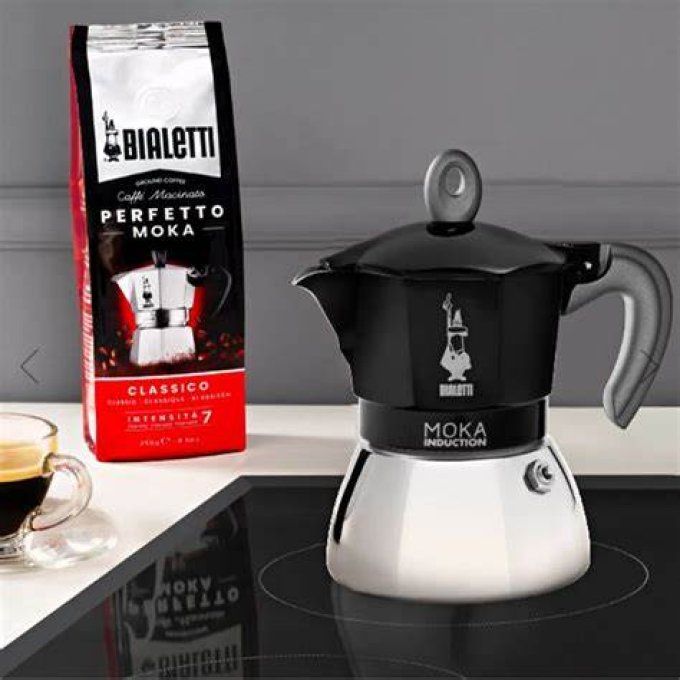 BIALETTI MOKA INDUCTION 2 TASSES NOIR